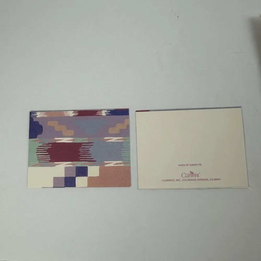 Vintage Lot 6 Flat Fold Gift Wrapping Paper Sets 90s Southwest Cactus Geometric